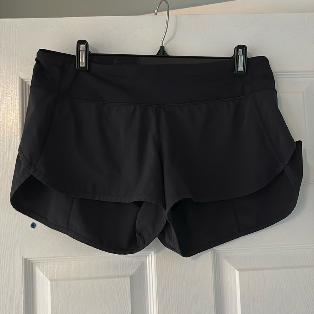Lululemon work out shorts with underwear liner-sz8